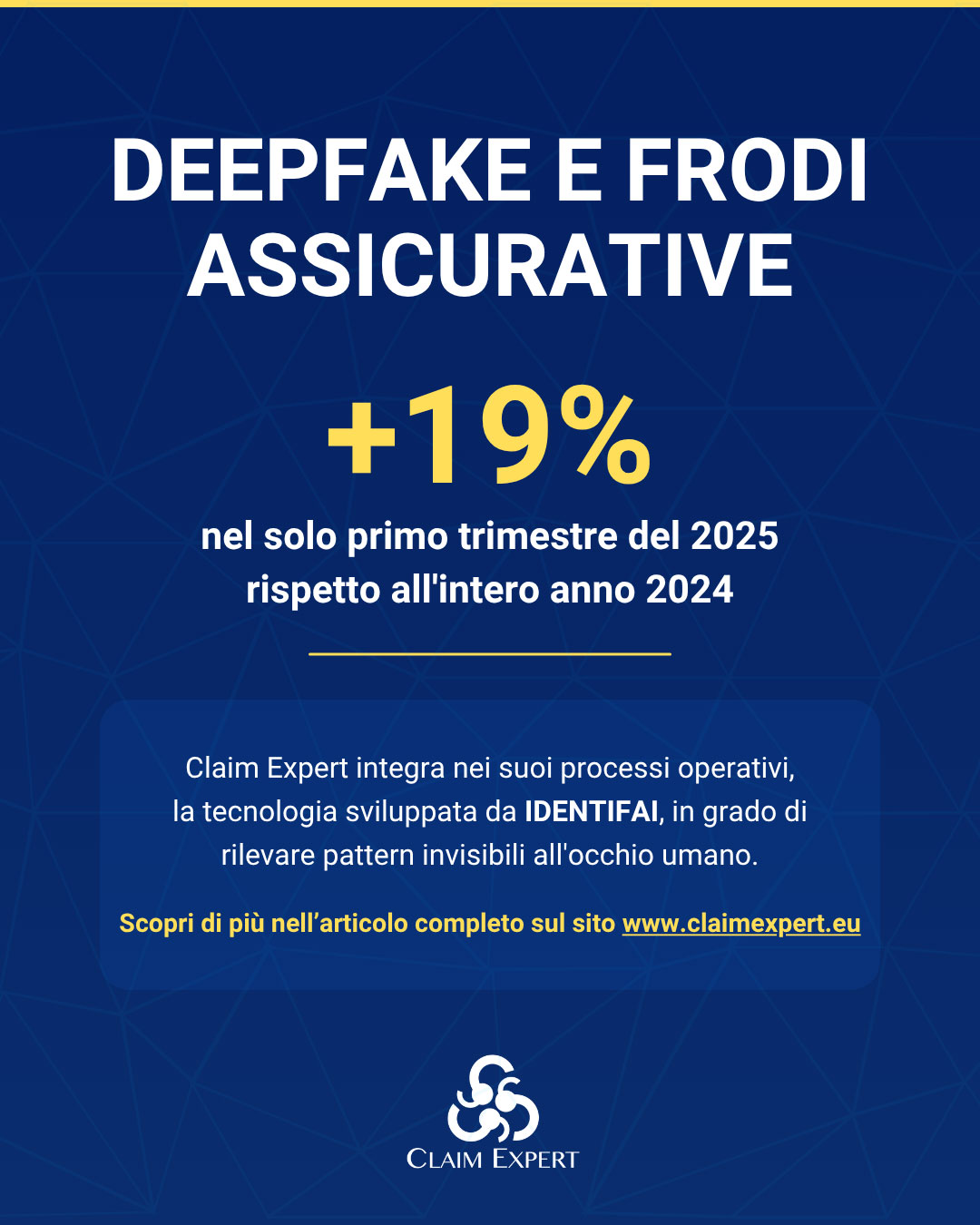 infografica deepfake nei sinistri assicurativi come funziona la soluzione claim expert e identif ai